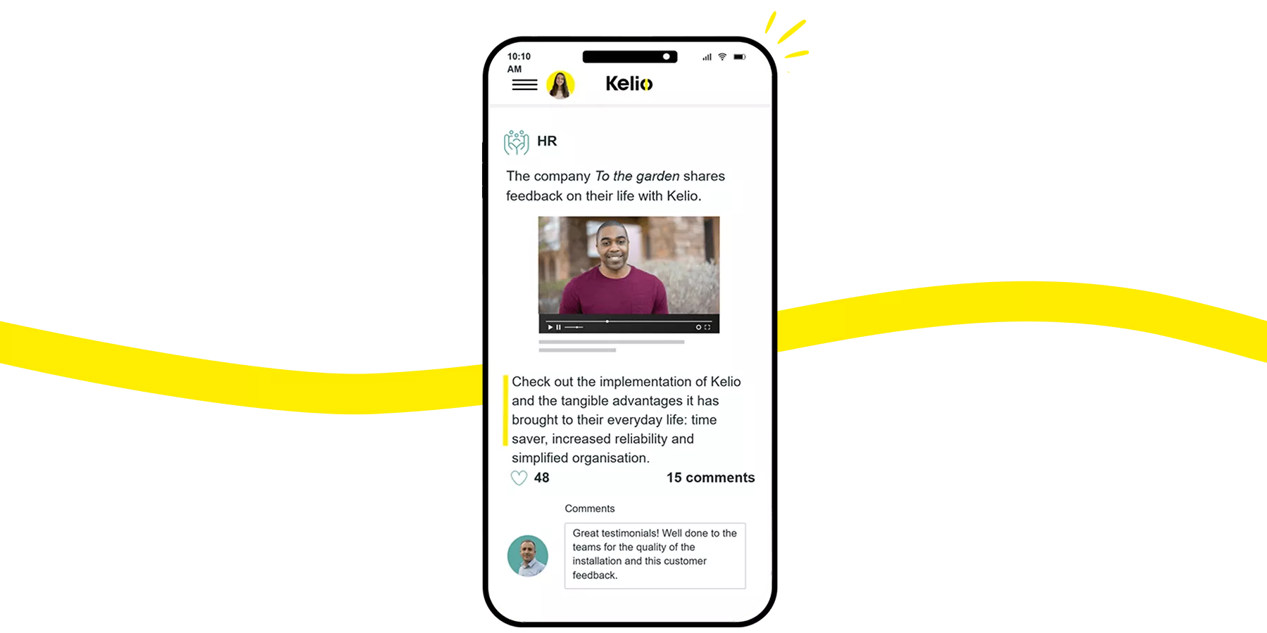 The Kelio portal functions like a genuine social media platform, bringing together news, insider accounts and the ability for employees to like and comment