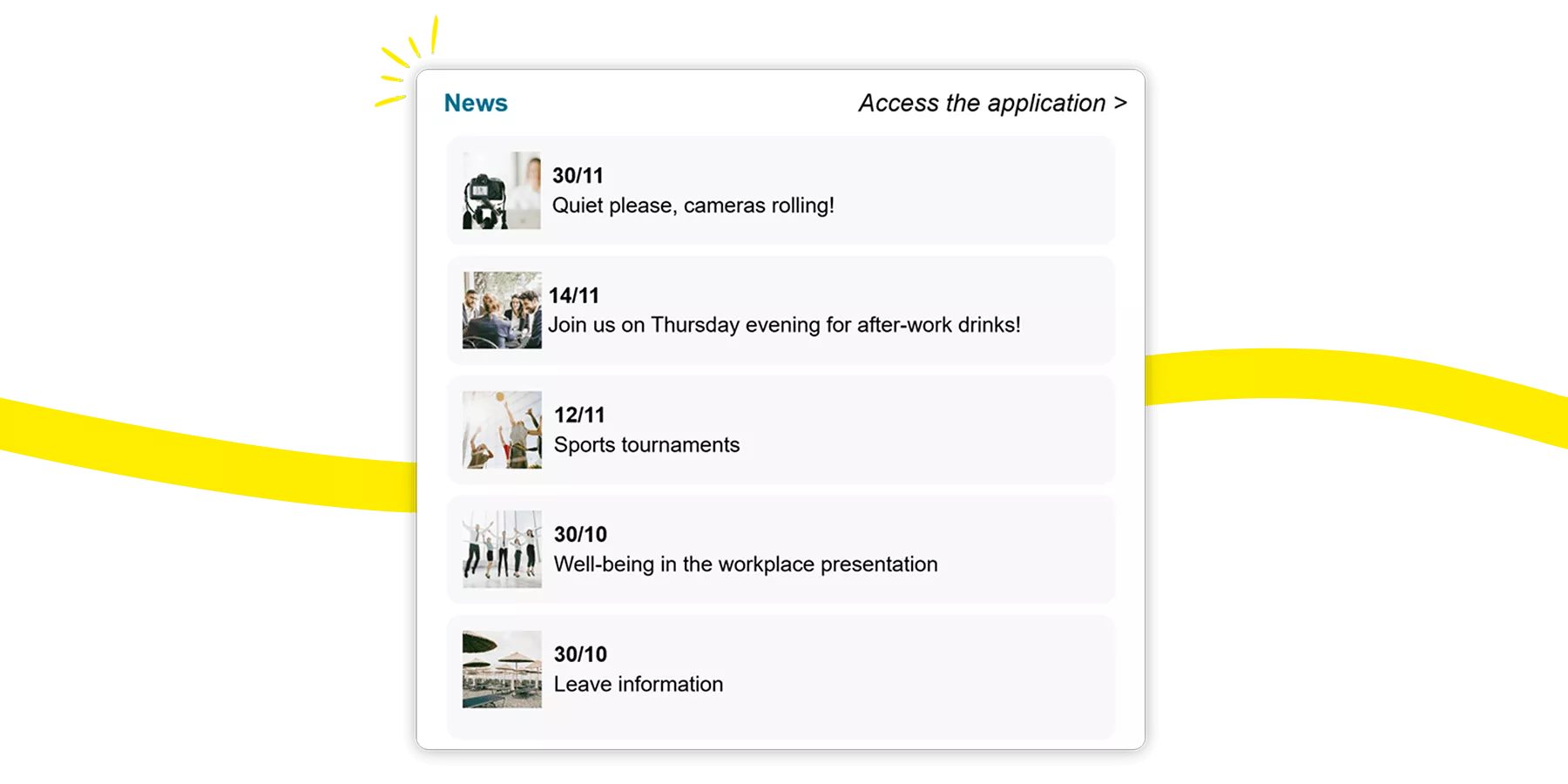 Kelio news feed filtered by department and location for ultra-relevant internal communication