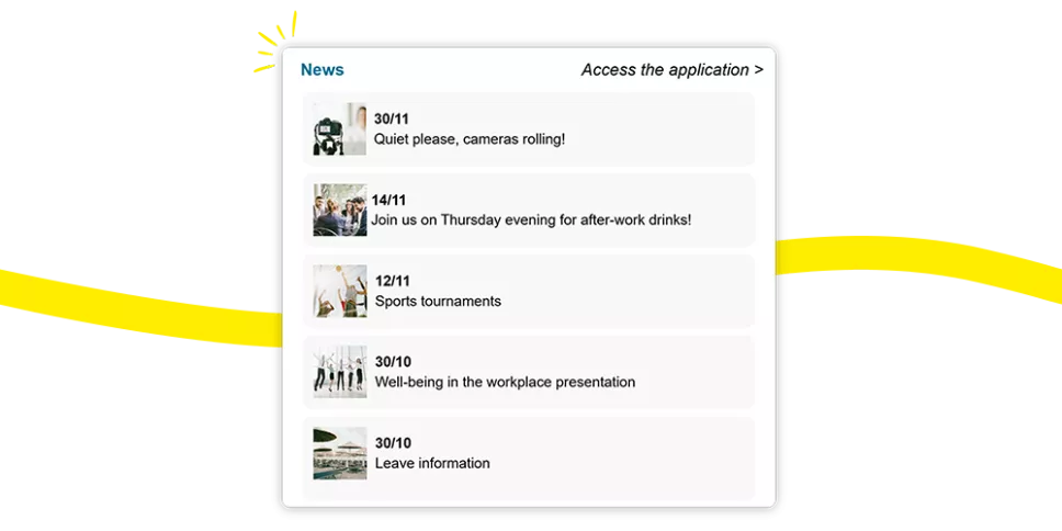 Kelio news feed filtered by department and location for ultra-relevant internal communication