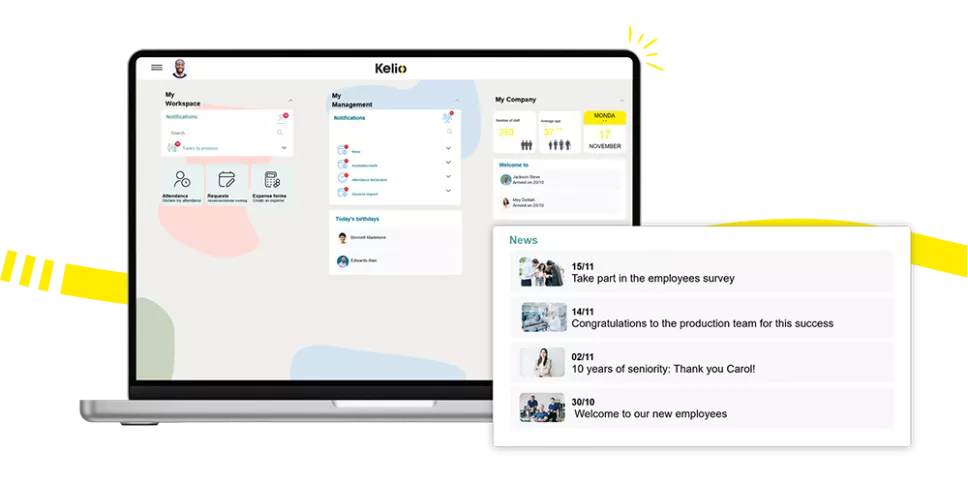 Kelio software: An interface for sharing strategic projects and company-wide success stories
