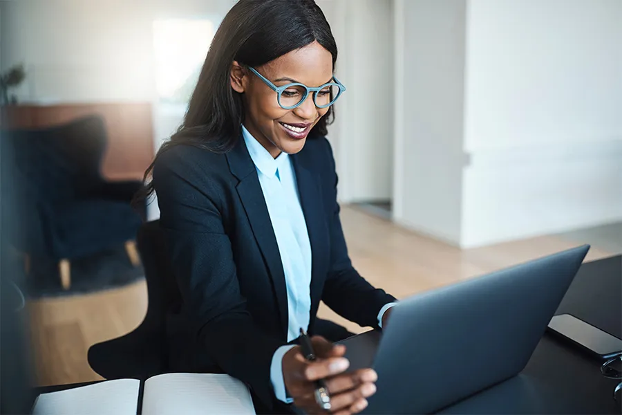 Women working on a computer